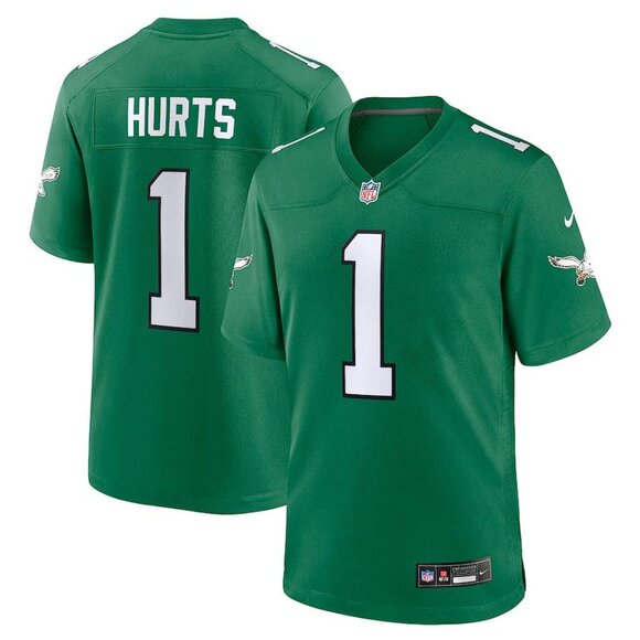 NIKE Men's Jalen Hurts Kelly Green Philadelphia Eagles Player Jersey Size L - Picture 1 of 6